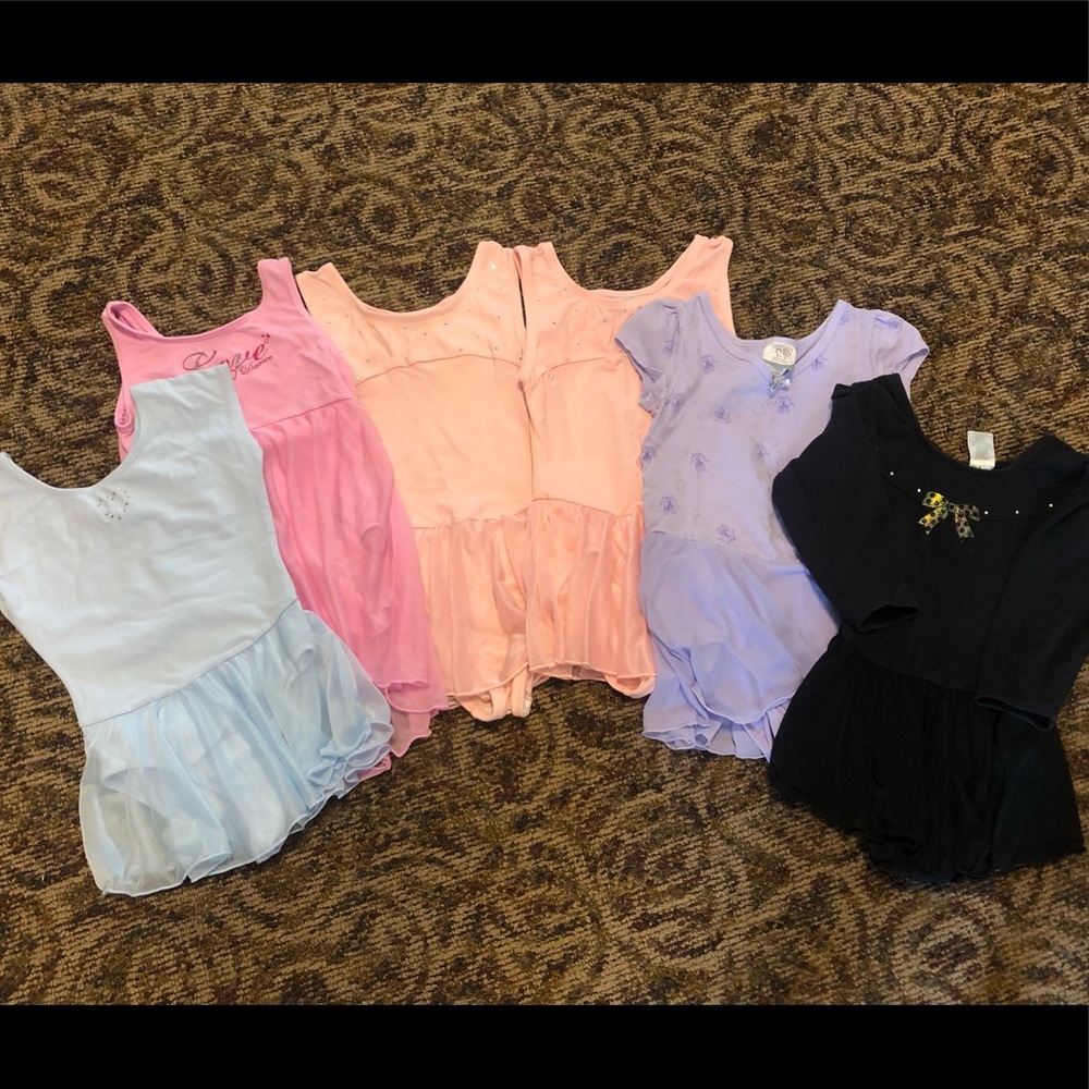 Lot of 6 dance leotards